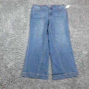 Peace Love World Jeans Womens 18W High Rise Wide Leg REPREVE Denim 36x31 NWT